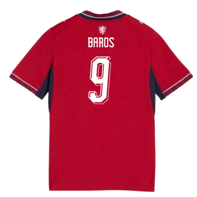 2026-2027 Czech Republic Home Shirt (Kids) (Baros 9)-SoccerKits Hub | Buy Soccer Jerseys Online